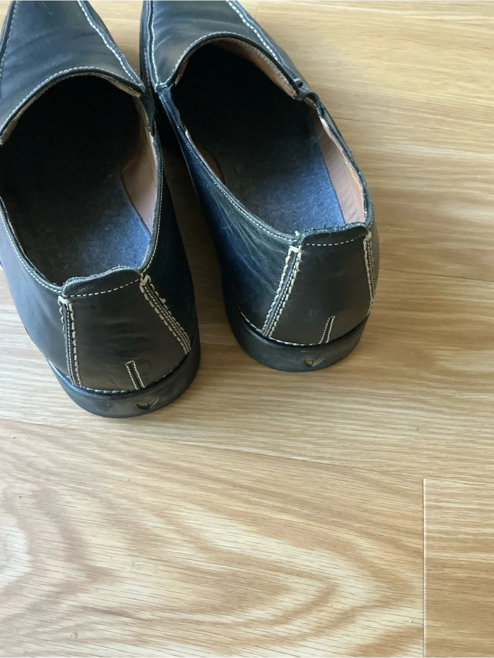 Michael Toschi Italian Men's Black Slip-On Leather Loafers Size 11